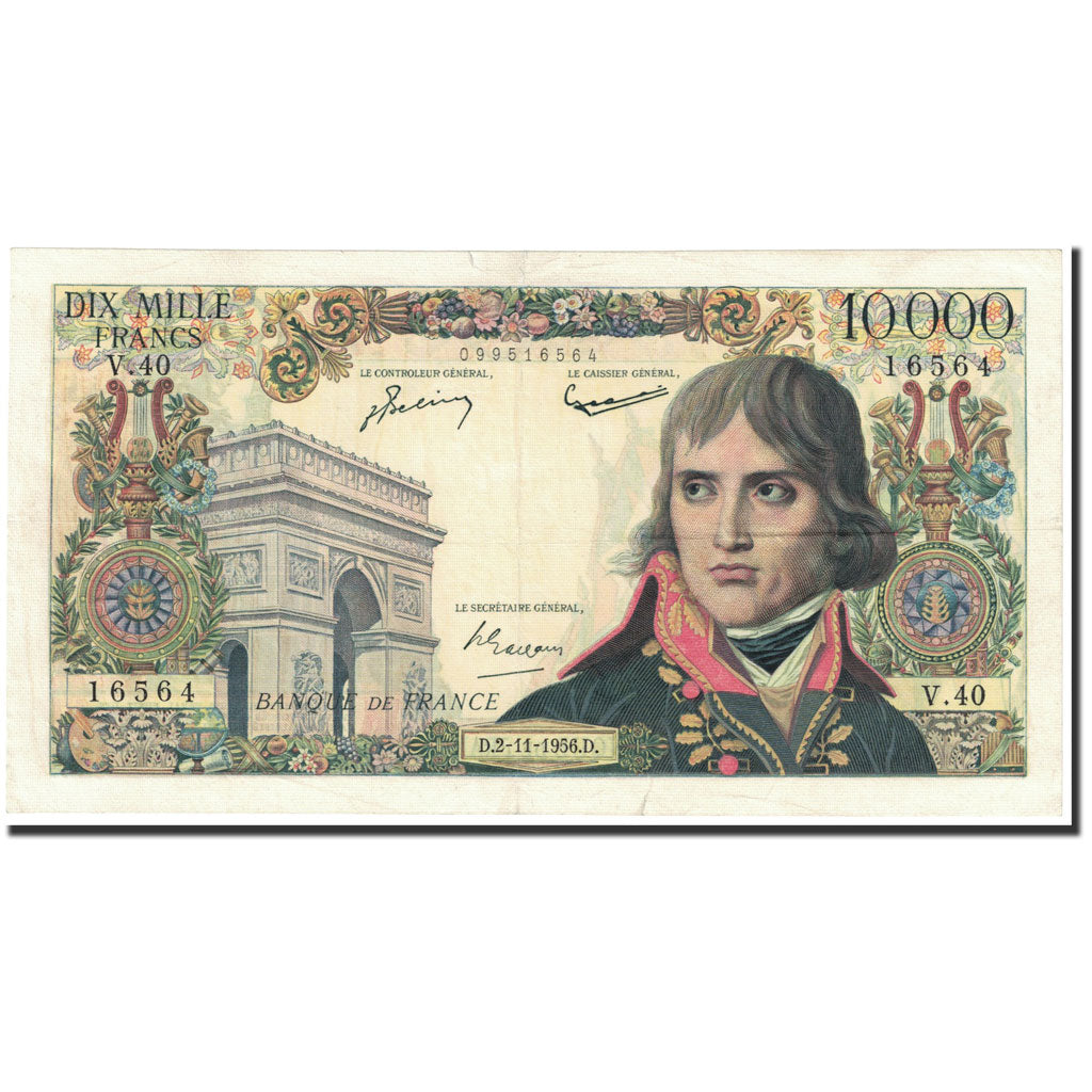 France, 10,000 Francs, 10 000 F 1955-1958 ''Bonaparte'', 1956, 1956-11-02