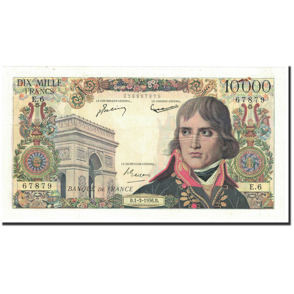 France, 10,000 Francs, Bonaparte, 1956-03-01, E.6, TTB+