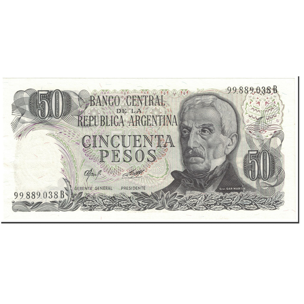Banknote, Argentina, 50 Pesos, 1978, Undated (1978), KM:301a, UNC(65-70)