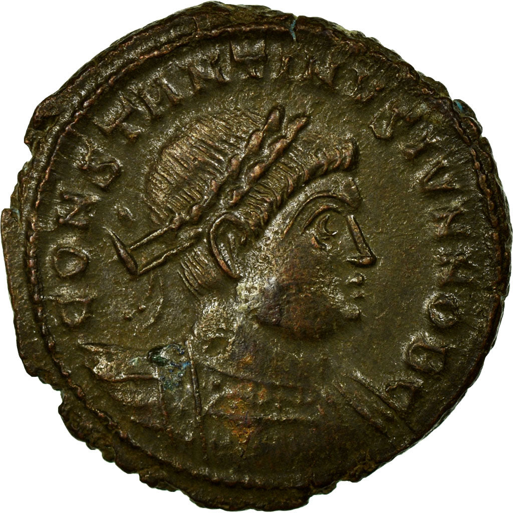 Constantine II, Nummus, Trier, Bronze, AU(55-58), Cohen:122