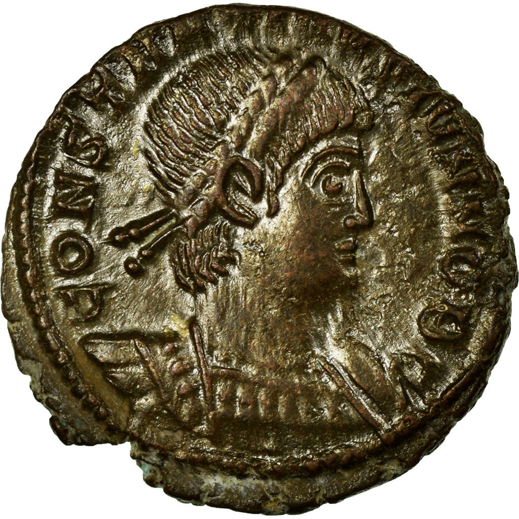 Constantine II, Nummus, Trier, Bronze, EF(40-45), Cohen:127