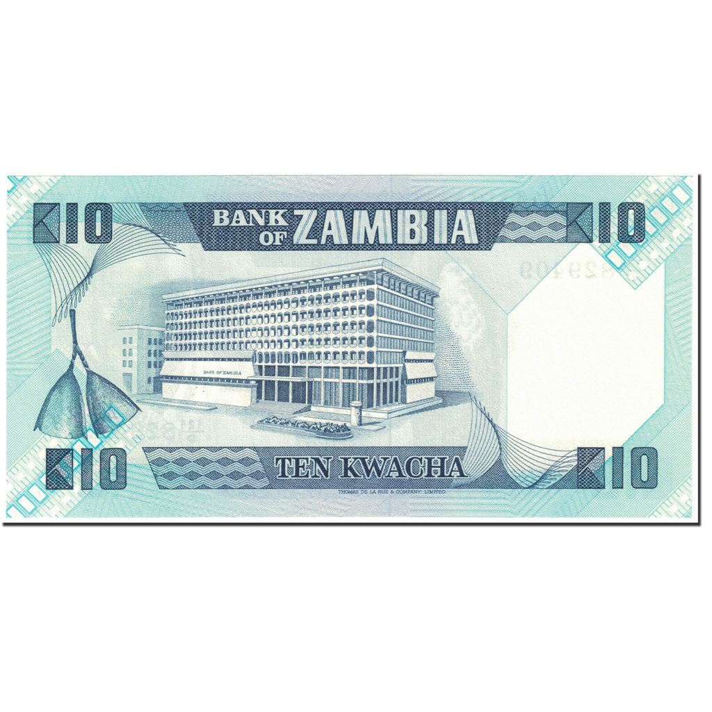 Banconote, Zambia, 10 Kwacha, 1986-1988, Undated (1986-1988), KM:26e, FDS