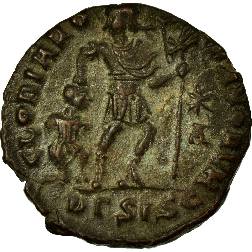 Valentinian I, Nummus, Siscia, Copper, AU(55-58), Cohen:12