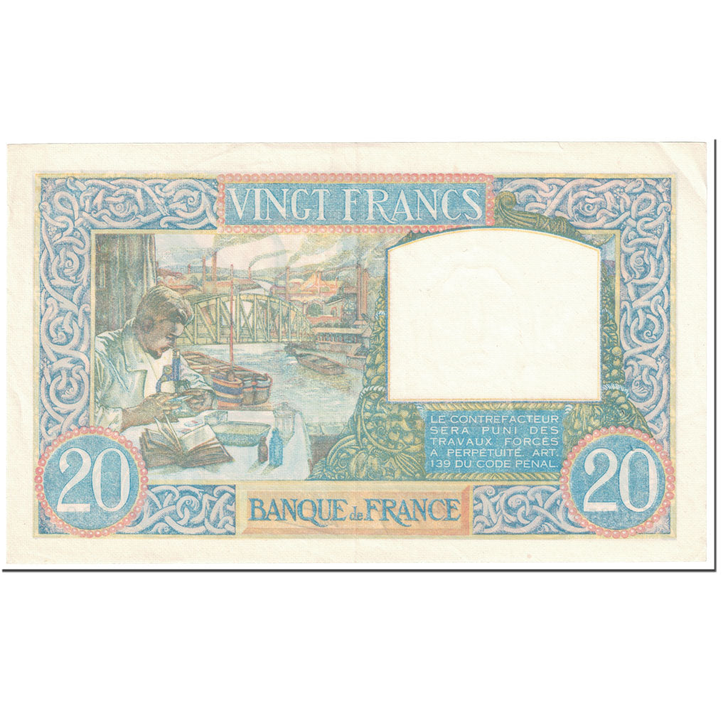 Francia, 20 Francs, 20 F 1939-1942 ''Science et Travail'', 1940, 1940-09-26, SC
