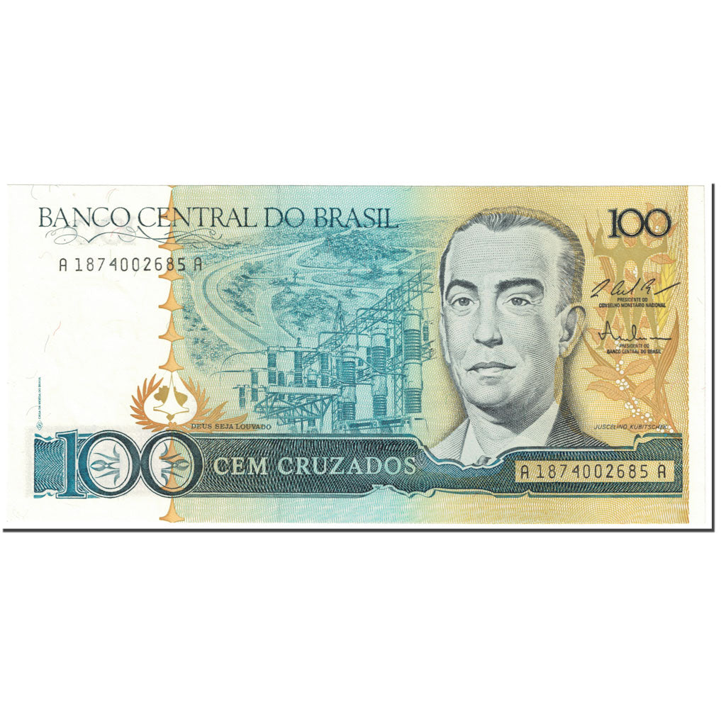 Banconote, Brasile, 100 Cruzados, 1987, Undated (1987), KM:211c, FDS