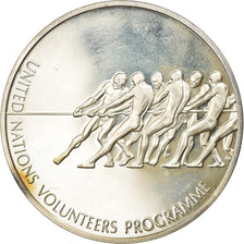 France, Medal, Programme des Volontaires des Nations Unies, 1973, MS(63), Silver