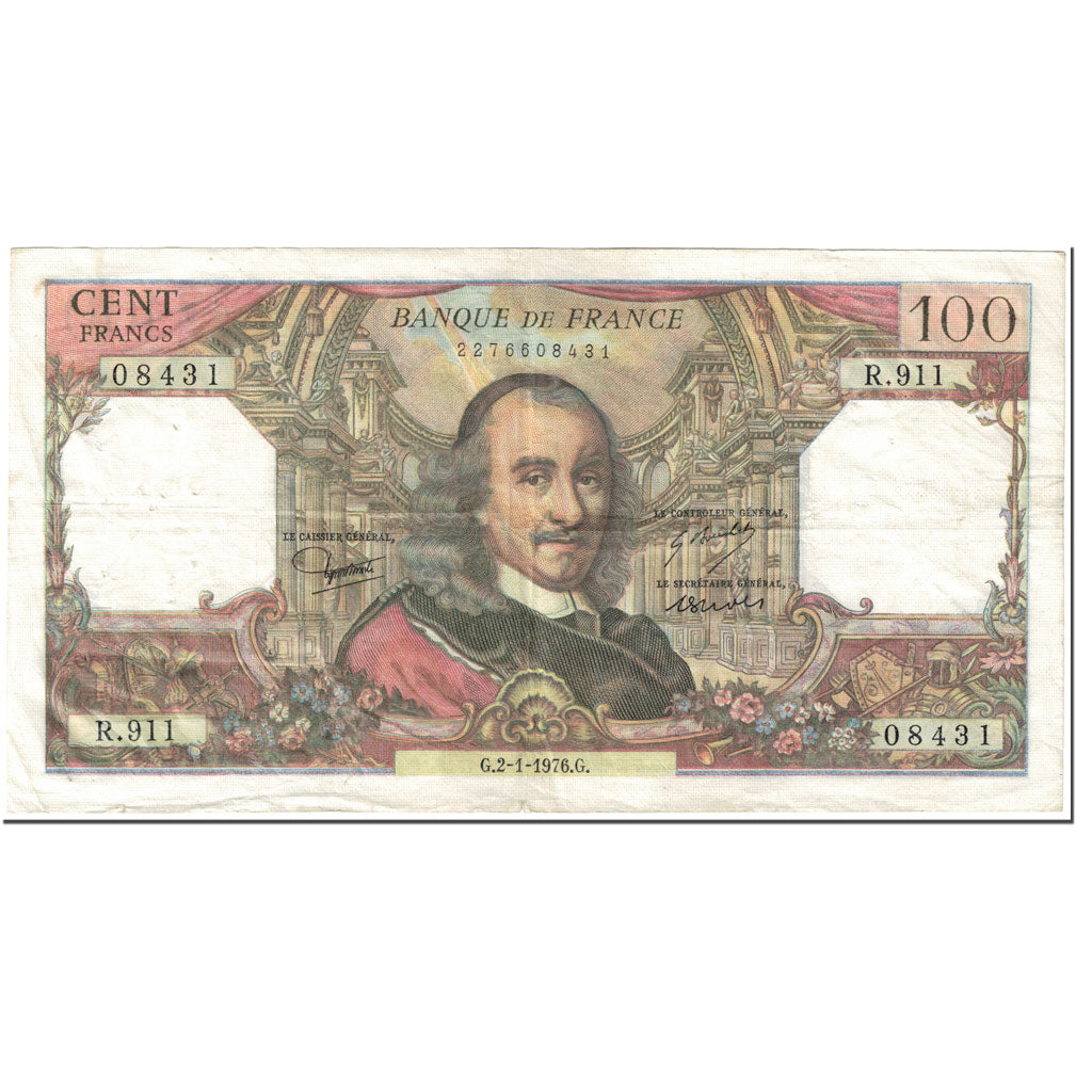 France, 100 Francs, 100 F 1964-1979 ''Corneille'', 1976, 1976-01-02, TB