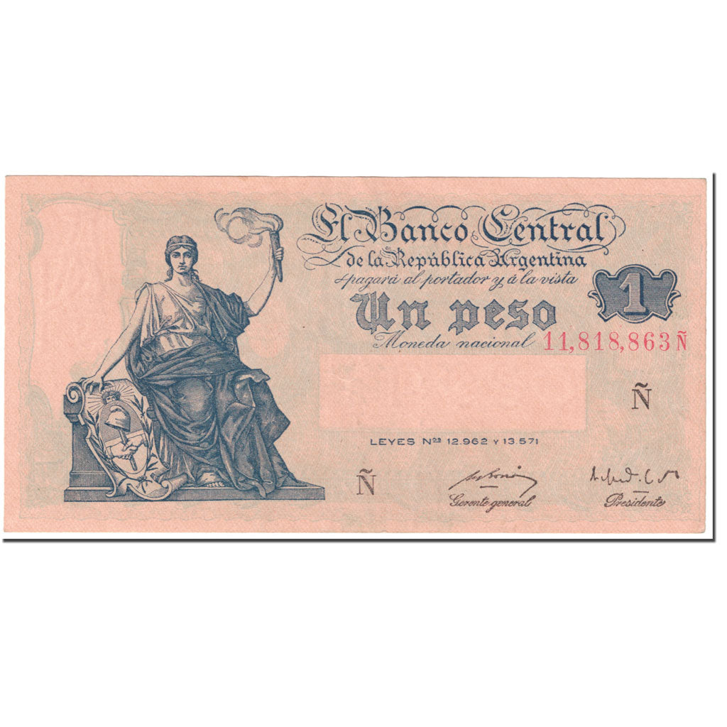 Banknote, Argentina, 1 Peso, 1951, Undated (1951), KM:262, UNC(65-70)