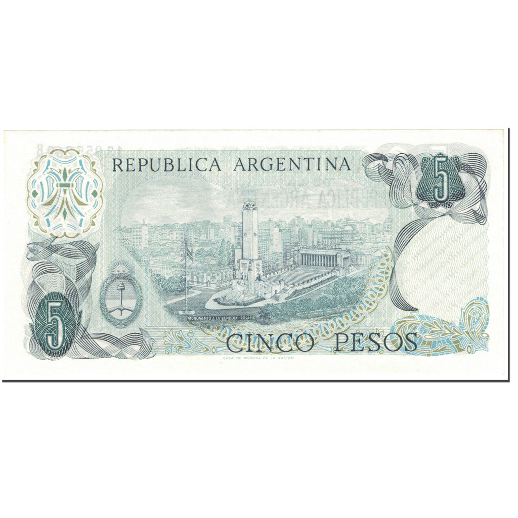 Geldschein, Argentinien, 5 Pesos, 1975, Undated (1975), KM:294, UNZ
