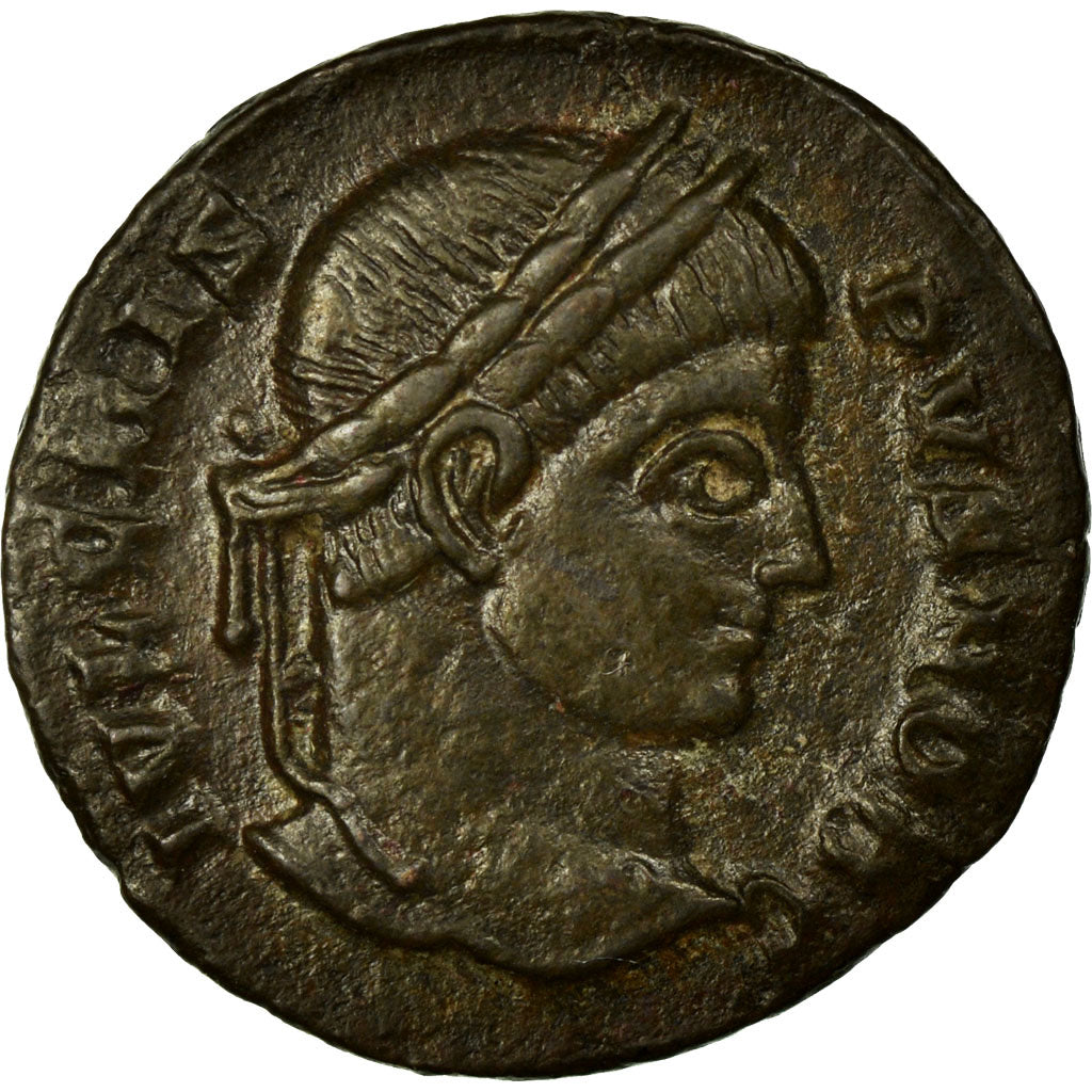 Crispus, Nummus, Siscia, Copper, AU(50-53), Cohen:44