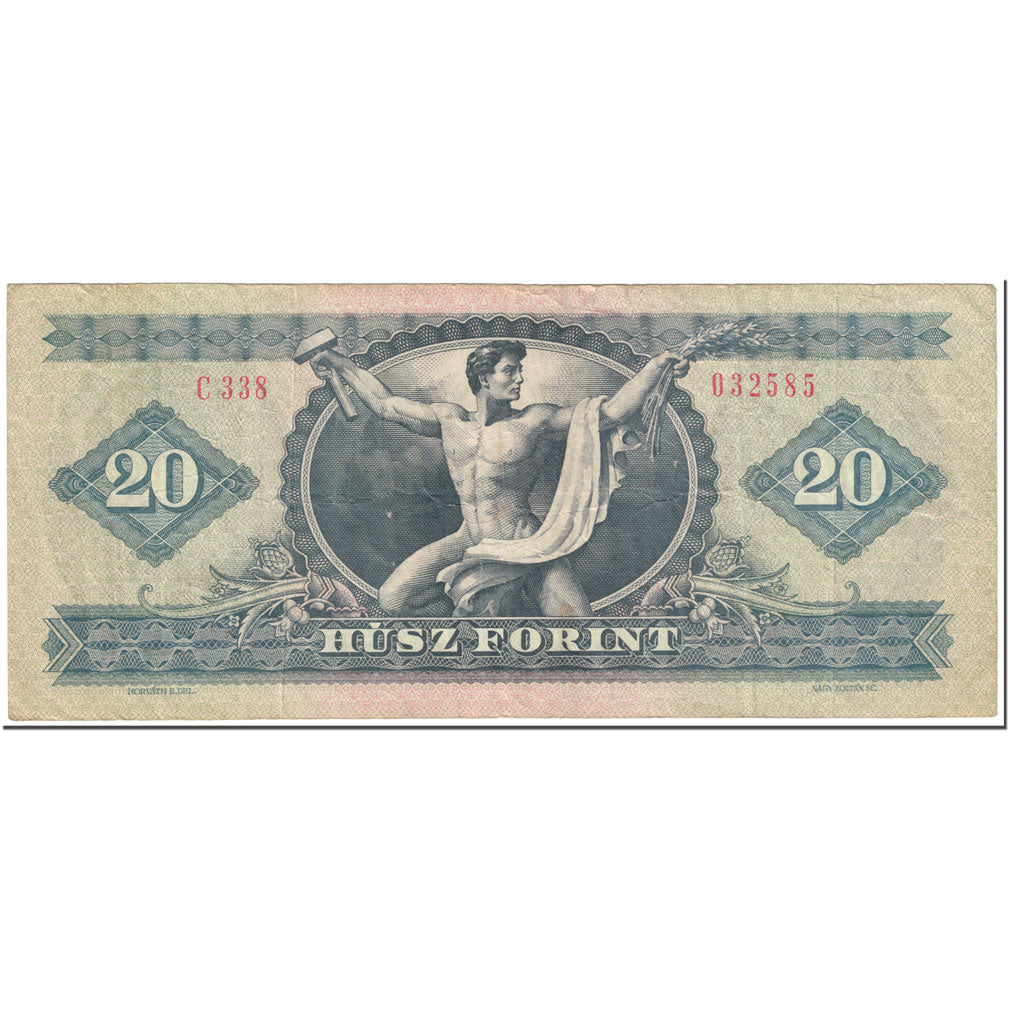 Banknote, Hungary, 20 Forint, 1975, 1975-10-28, KM:169f, VF(20-25)