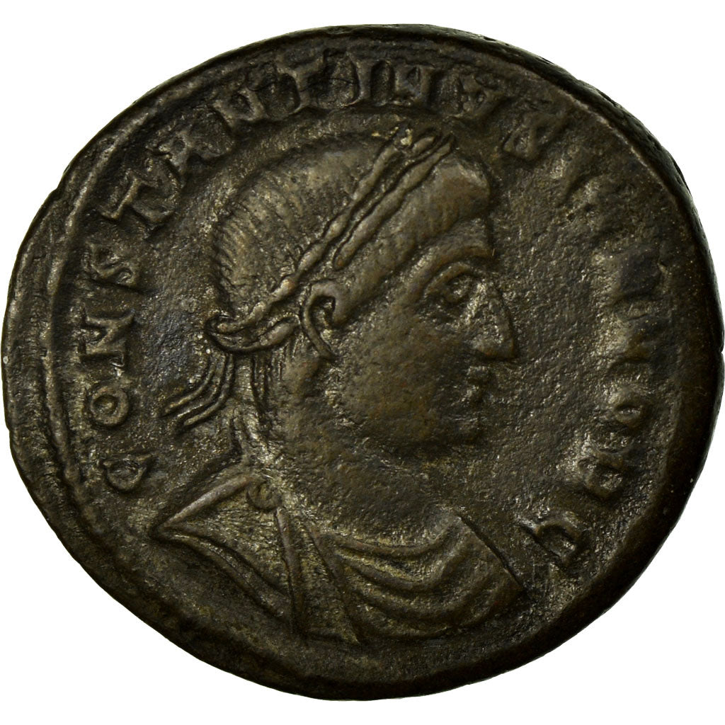 Constantine II, Nummus, Heraclea, Copper, AU(50-53), Cohen:164