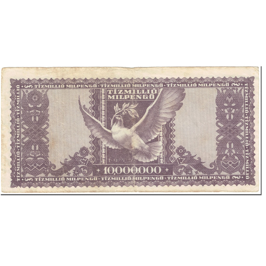 Billet, Hongrie, 10 Million Milpengö, 1946, 1946-05-24, KM:129, TB