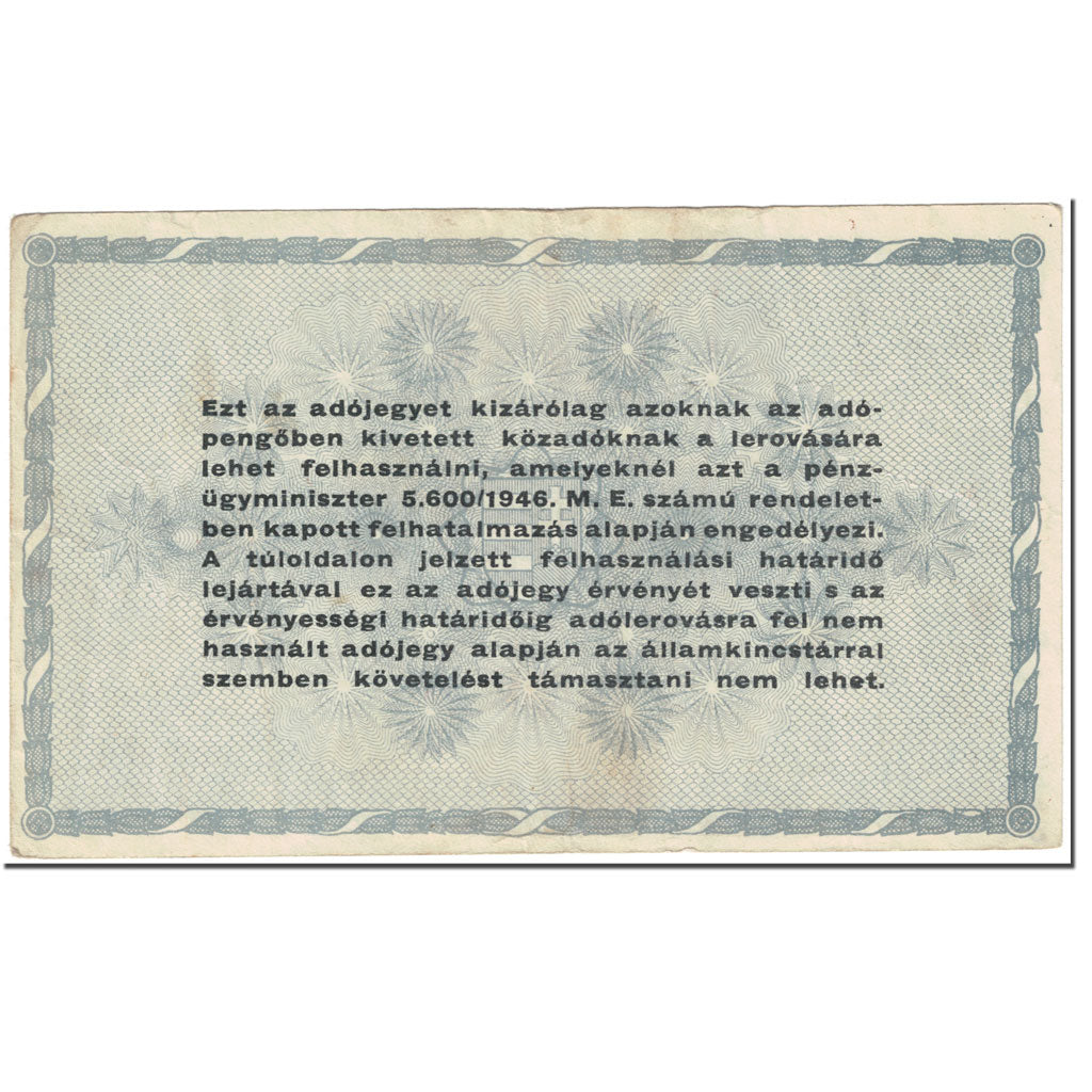 Banknote, Hungary, 500,000 (Ötszazezer) Adópengö, 1946, 1946-05-25, KM:139b