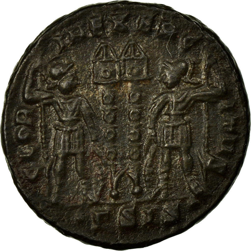 Constantius II, Nummus, Siscia, Copper, AU(55-58), Cohen:104
