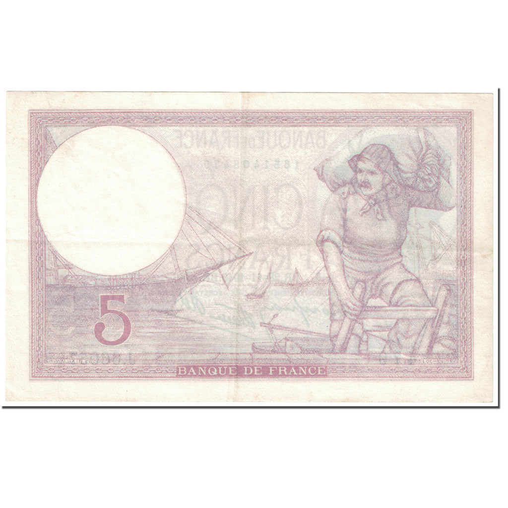 Francia, 5 Francs, Violet, 1940, 1940-11-28, MBC, Fayette:4.15, KM:83