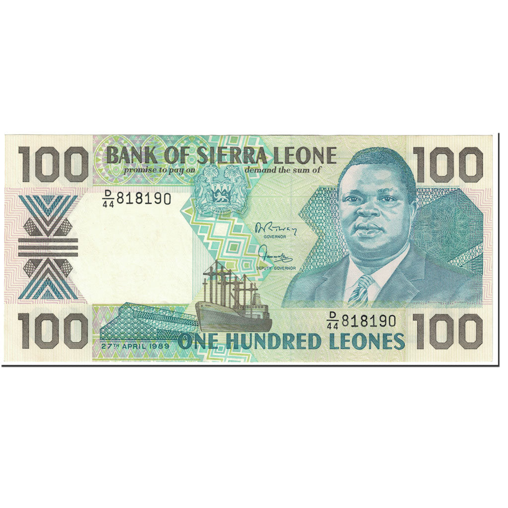 Billete, 100 Leones, 1989, Sierra Leona, 1989-04-27, KM:18b, UNC