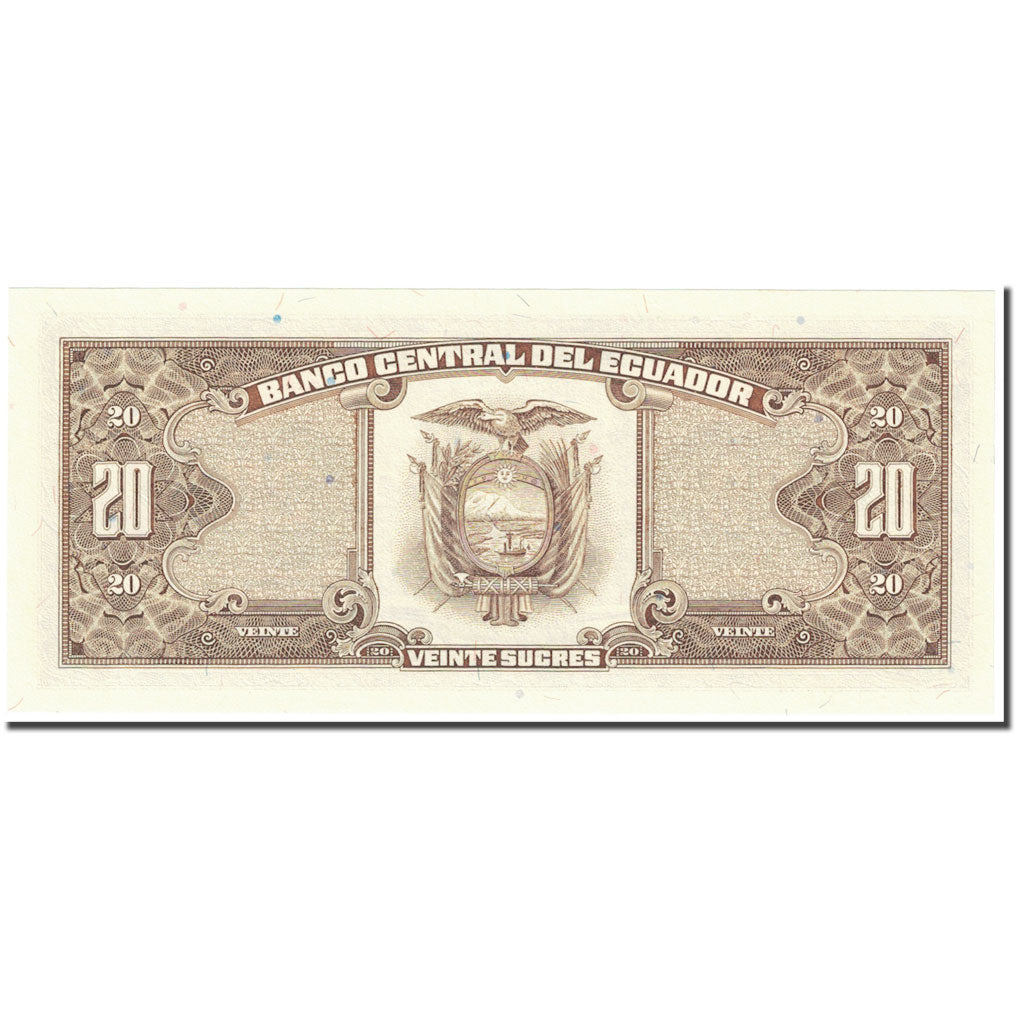 Banknote, Ecuador, 20 Sucres, 1988, 1988-11-22, KM:121Aa, UNC(65-70)