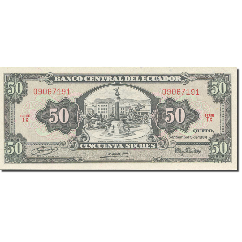 Banknote, Ecuador, 50 Sucres, 1984, 1984-09-05, KM:122a, UNC(65-70)