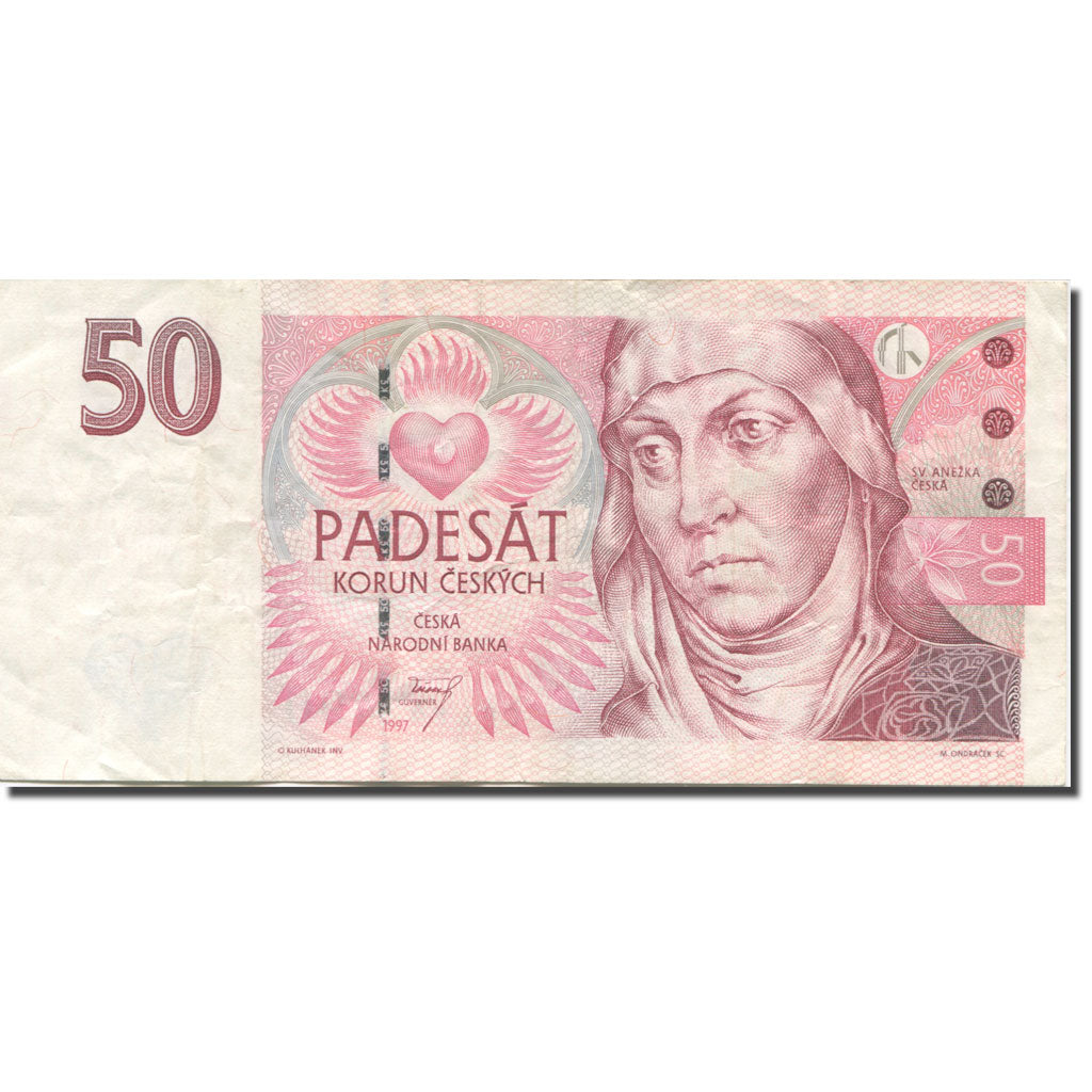 Banknote, Czech Republic, 50 Korun, 1997, Undated (1997), KM:17, VF(30-35)