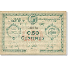 France, Elbeuf, 50 Centimes, 1917, AU(55-58), Pirot:55-9