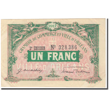 France, Orléans, 1 Franc, 1917, Chambre de Commerce, EF(40-45), Pirot:95-17