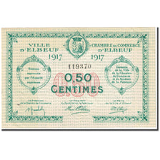France, Elbeuf, 50 Centimes, 1917, Chambre de Commerce, EF(40-45), Pirot:55-9