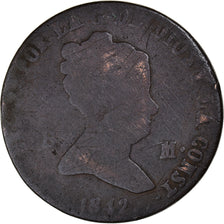 Coin, Spain, Isabel II, 8 Maravedis, 1842, Segovia, VF(20-25), Copper, KM:531.3