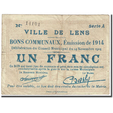 Francia, Lens., 1 Franc, 1914, Bon Communal, BC, Pirot:62-787