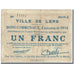 Francia, Lens., 1 Franc, 1914, Bon Communal, BC, Pirot:62-787