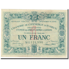 France, Evreux, 1 Franc, 1920, Chambre de Commerce, EF(40-45), Pirot:57-17