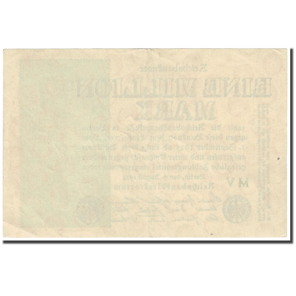Banknote, Germany, 1 Million Mark, 1923, 1923-08-09, KM:102b, AU(55-58)