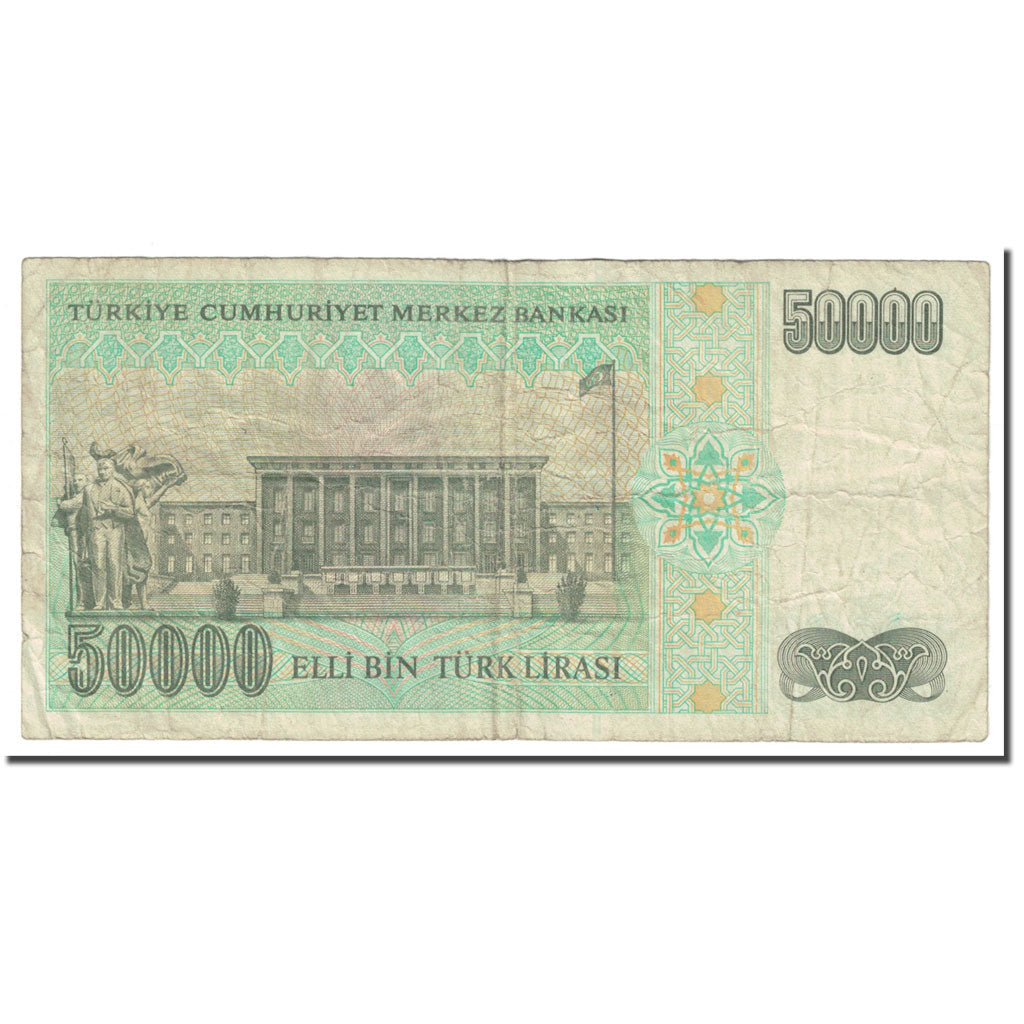 Billet, Turquie, 50,000 Lira, 1995, Old Date : 14.10..1970 (1995)., KM:204, B