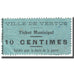 France, Vertus, 10 Centimes, Ticket Municipal, AU(55-58), Pirot:51-59