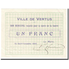 Frankrijk, Vertus, 1 Franc, 1915, Bon Municipal., SUP, Pirot:51-52