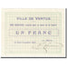 Frankrijk, Vertus, 1 Franc, 1915, Bon Municipal., SUP, Pirot:51-52