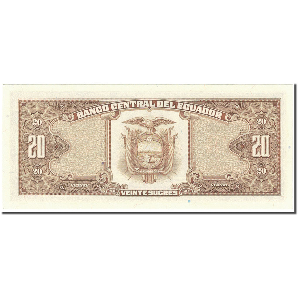 Billet, Équateur, 20 Sucres, 1988, 1988-11-22, KM:121Aa, NEUF