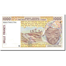 Banknote, West African States, 1000 Francs, KM:711Kk, UNC(65-70)