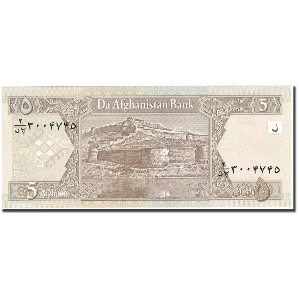 Biljet, Afghanistan, 5 Afghanis, KM:66a, NIEUW