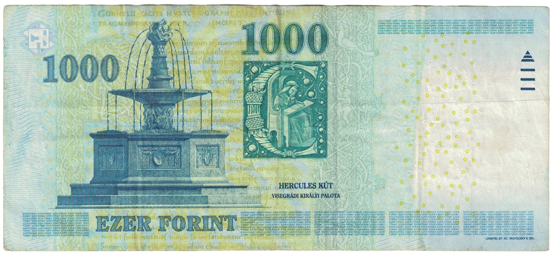 Banconote, Ungheria, 1000 Forint, 2012, BB