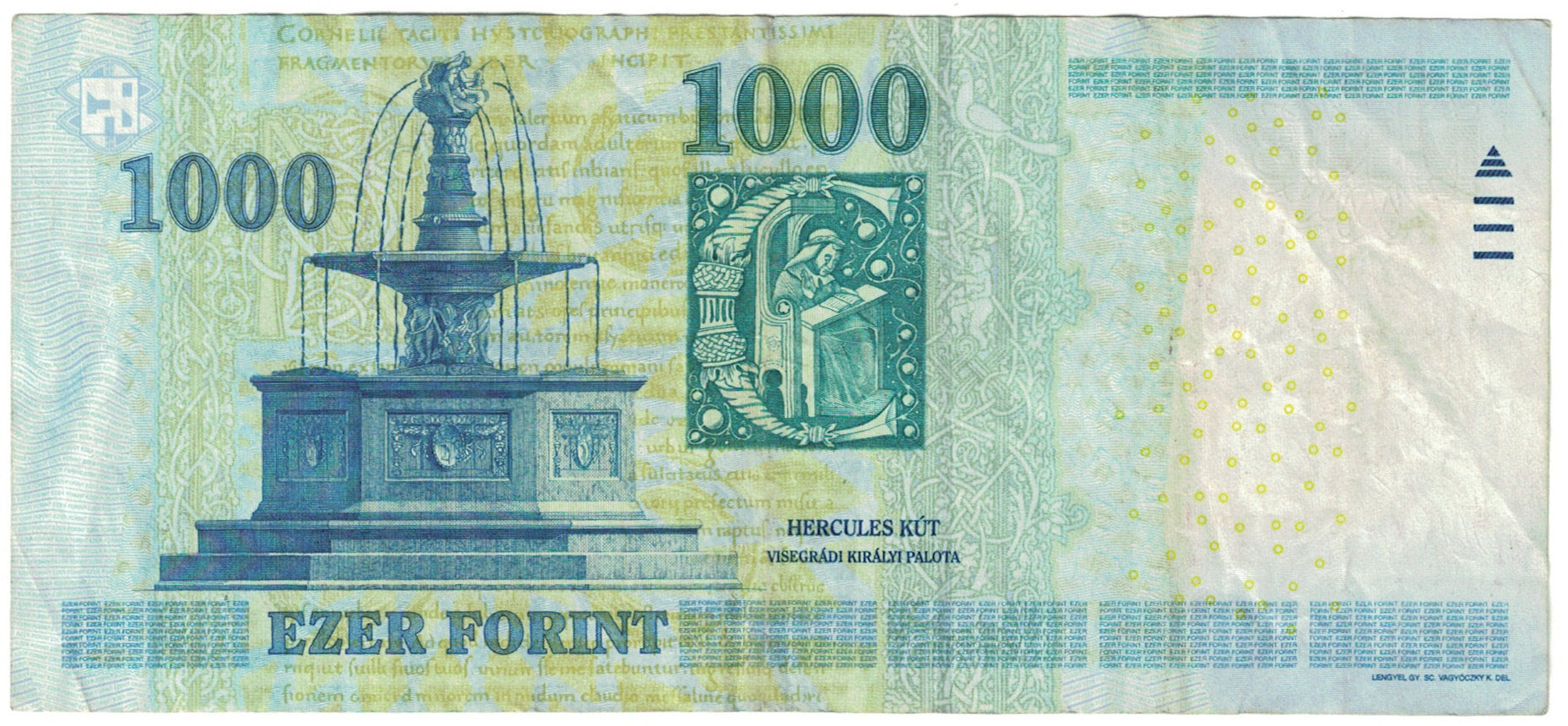 Nota, Hungria, 1000 Forint, 2015, EF(40-45)