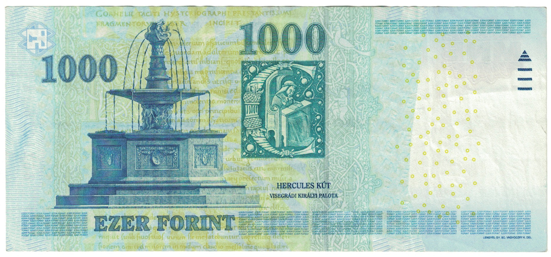 Banknot, Węgry, 1000 Forint, 2010, KM:197b, EF(40-45)
