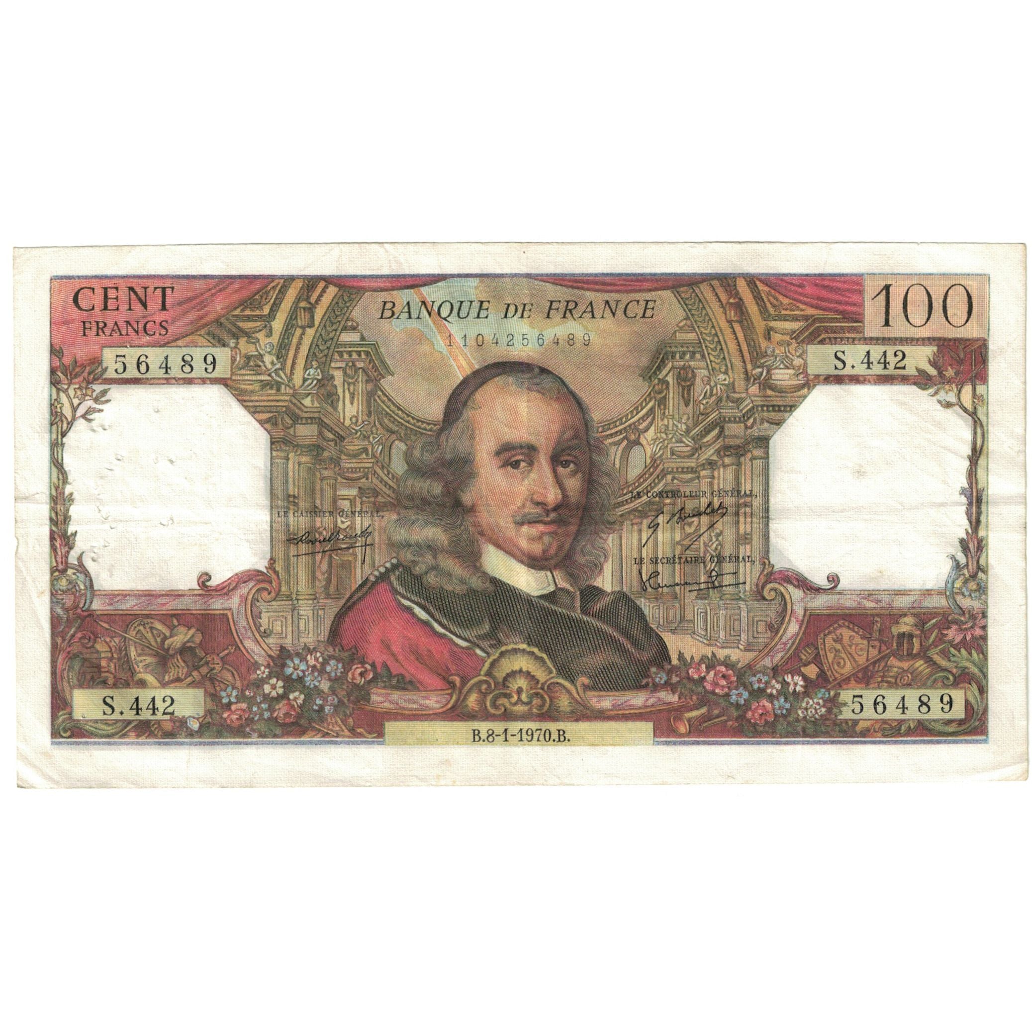 France, 100 Francs, 1970, 1970-01-08, TB, Fayette:65.29, KM:149c