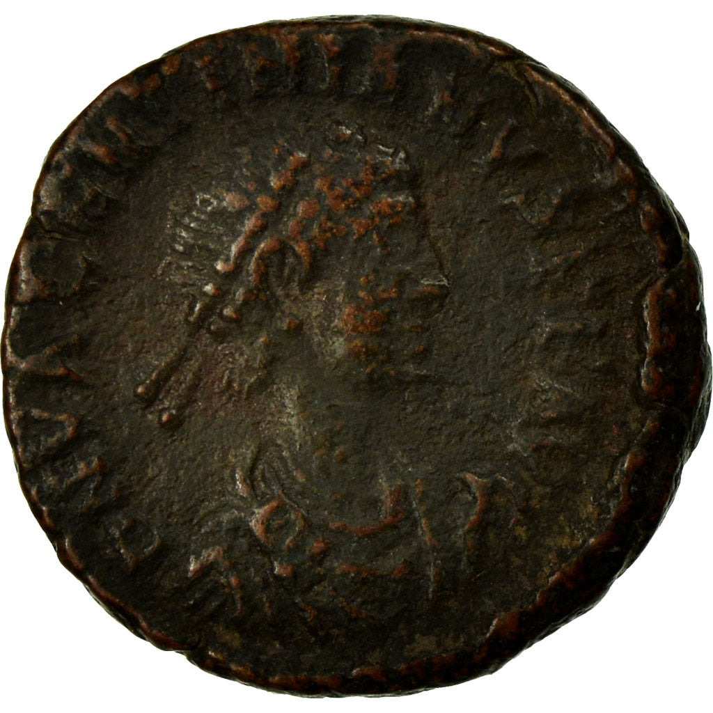 Valentinian II, Nummus, Siscia, Cobre, AU(50-53)