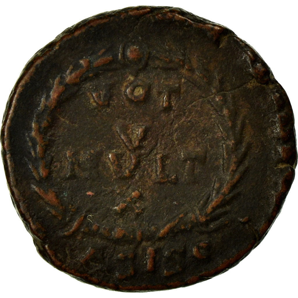 Valentinian II, Nummus, Siscia, Cobre, AU(50-53)