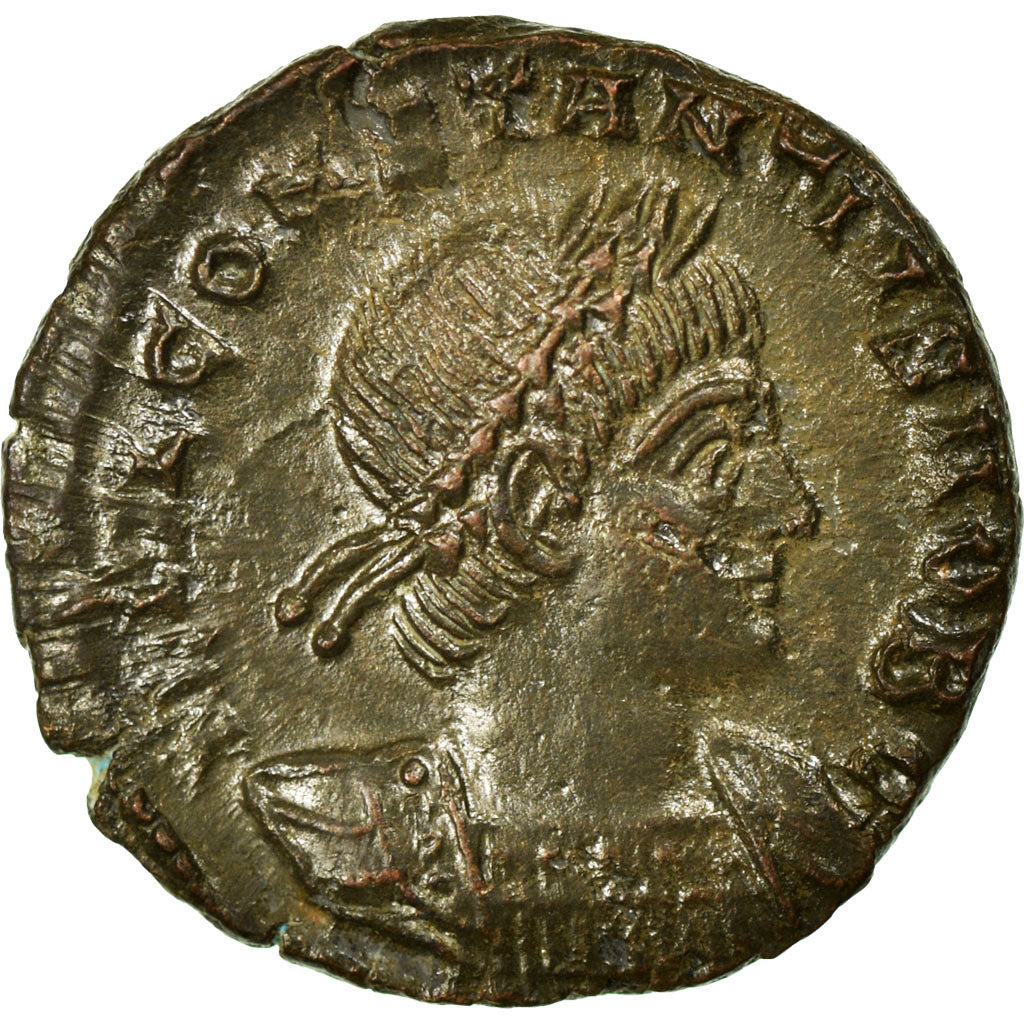 Constantine II, Nummus, Trier, Copper, AU(50-53), Cohen:129