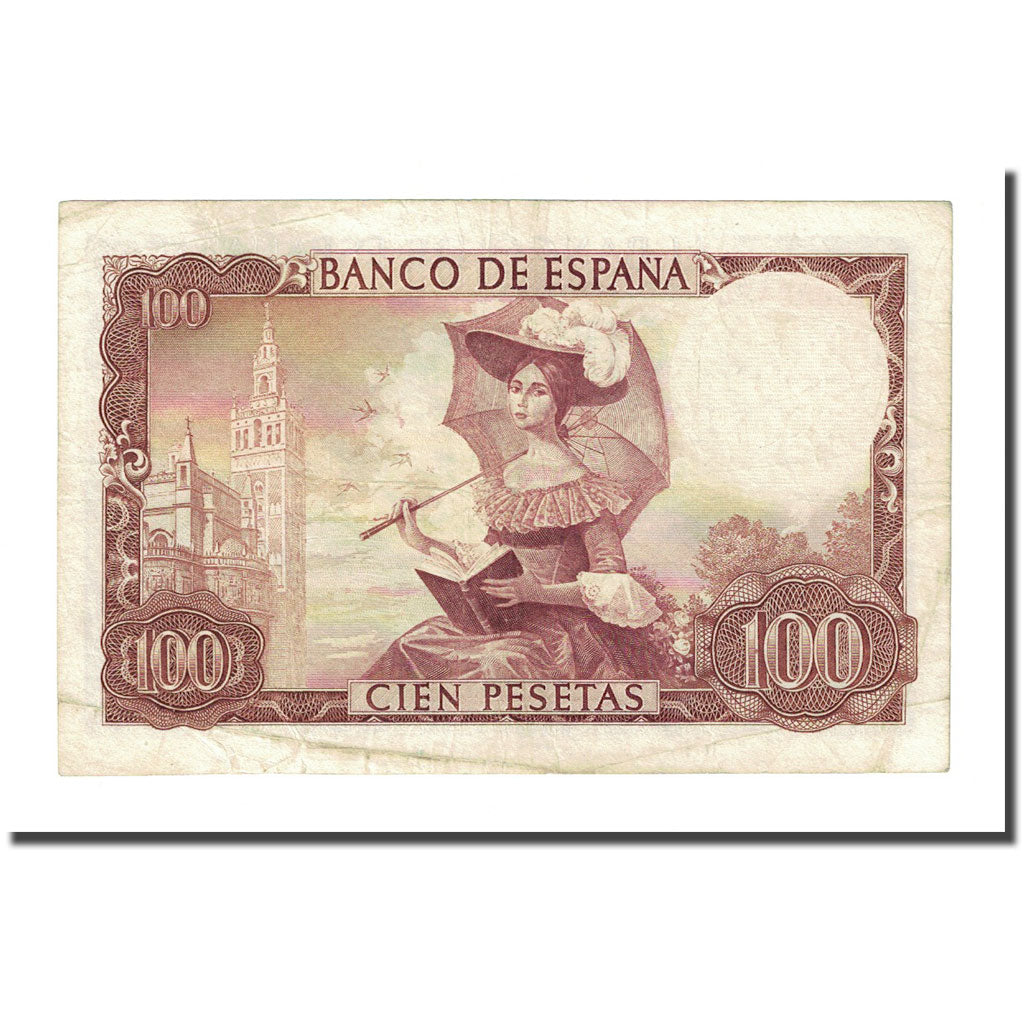 Banknote, Spain, 100 Pesetas, 1965, 1965-11-19, KM:150, AU(55-58)