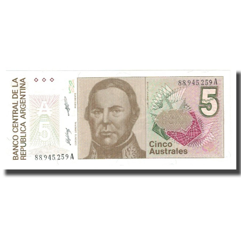 Banconote, Argentina, 5 Australes, KM:324a, FDS