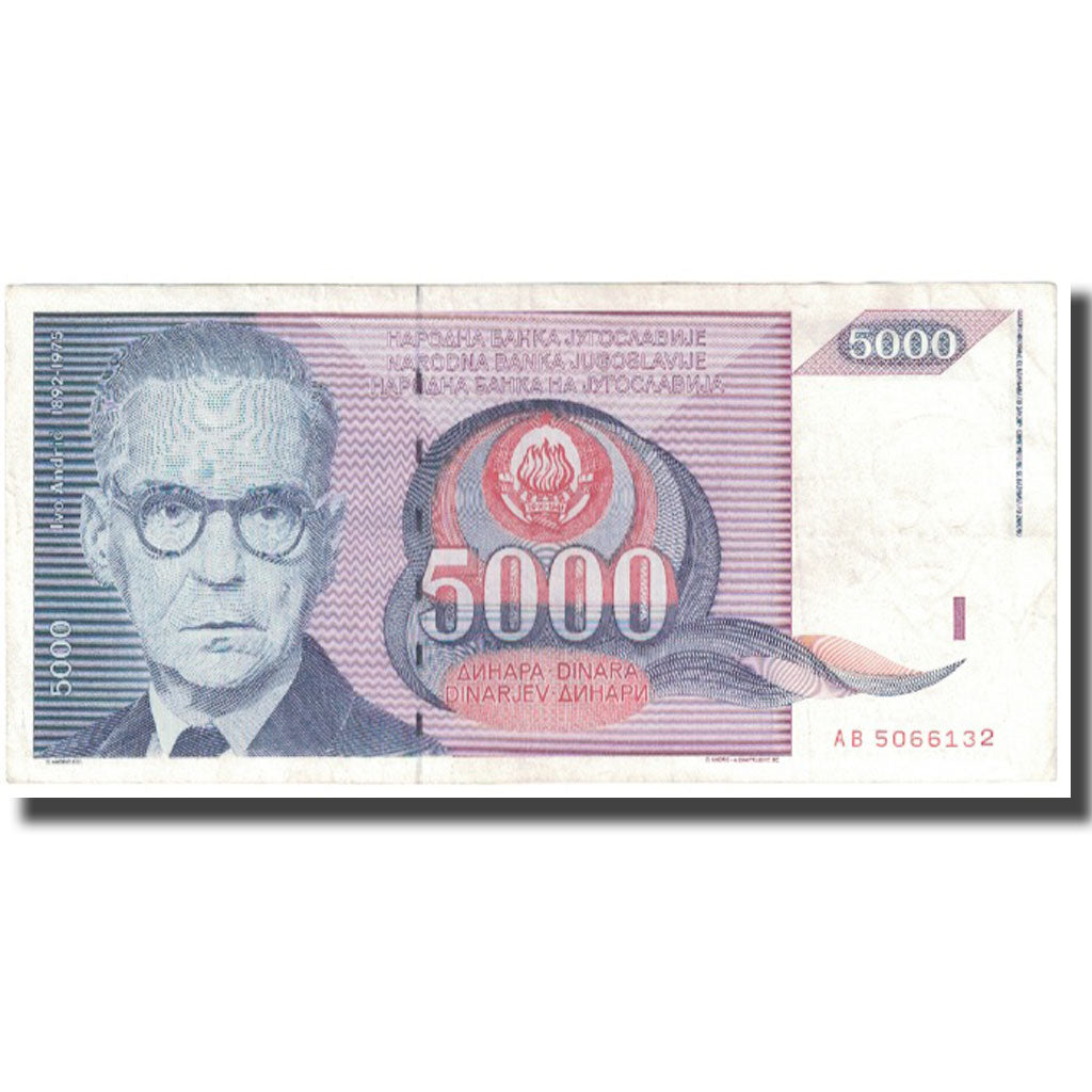 Banknote, Yugoslavia, 5000 Dinara, 1991, KM:111, AU(55-58)