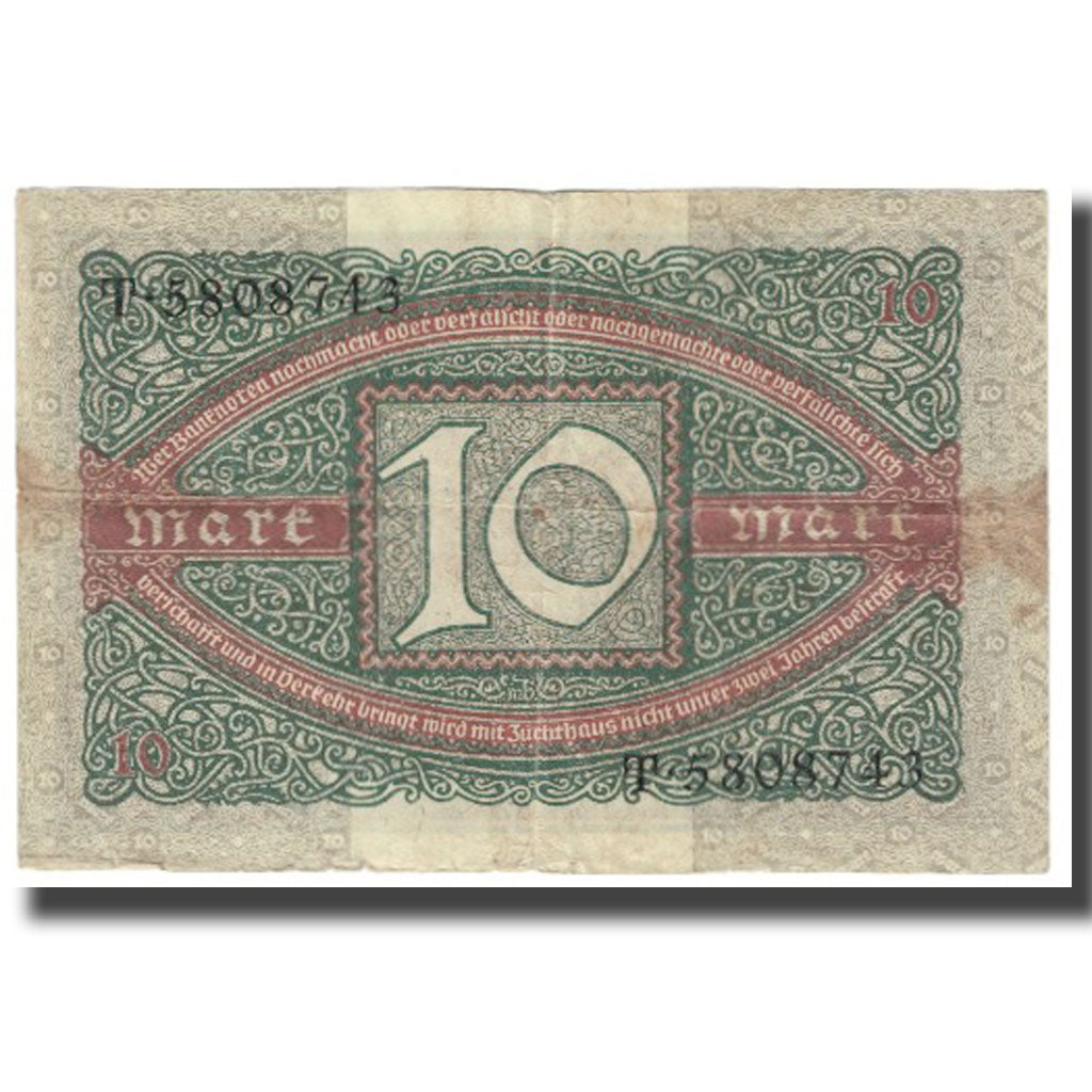 Geldschein, Deutschland, 10 Mark, 1920, 1920-02-06, KM:67b, SS